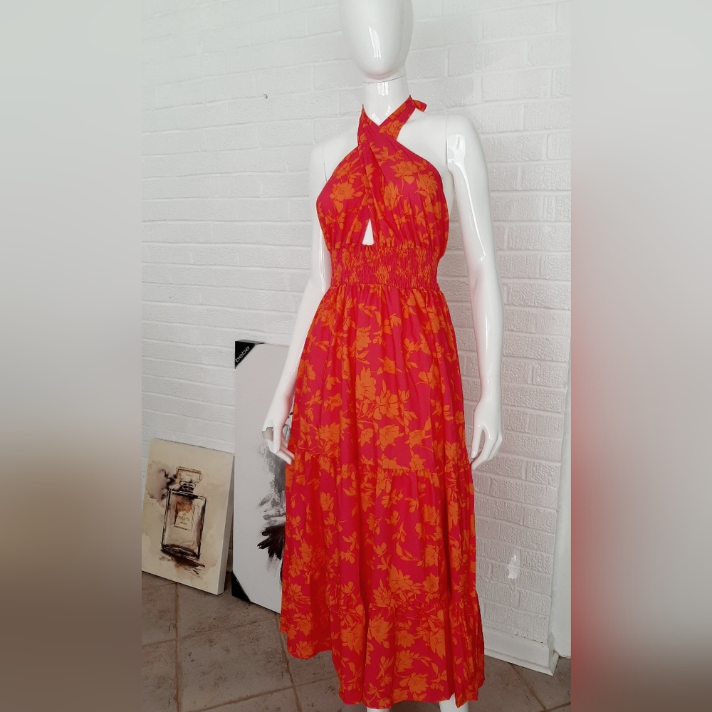Floral print maxi dress
